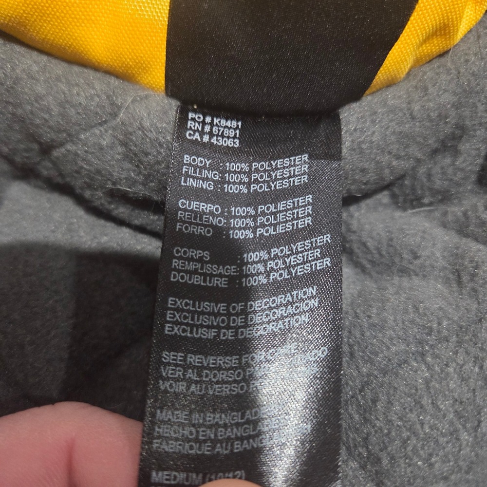 NFL Team Apparel Pittsburgh Steelers Youth Jacket Yellow Black Medium 10/12 Coat - Picture 4 of 8